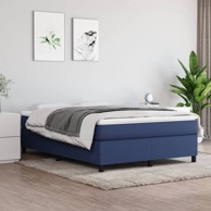 Krevet s oprugama i madracem plavi 140x200 cm od tkanine