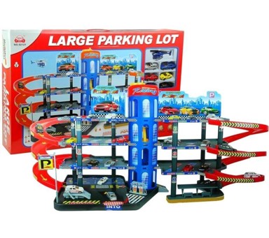 Veliko parkiralište, 6 automobila i helikopter