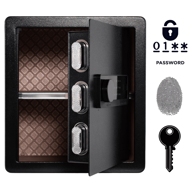 NIKCORP Oklopljeni biometrijski kućni sef, otisak prsta i šifra, dimenzije 40 x 36 x 30 cm, čelik, crna