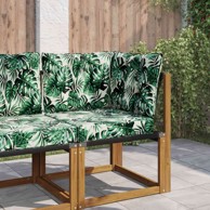 Jastuk za vanjsku sofu set 3 kom, 60 x 60 cm, uzorak lišća