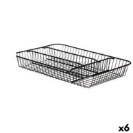 KINVARA Organizator pribora za jelo W7267-1, 26 x 4 7 x 35.5 cm, 6 kom, crna