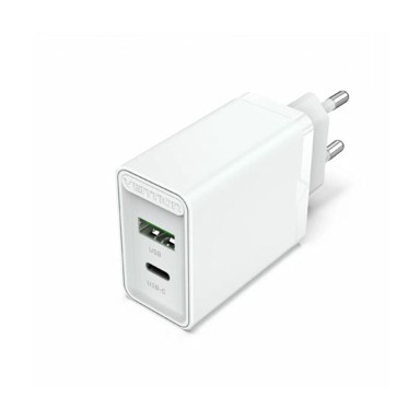VENTION Zidni punjač 2-Port USB (A+C) 18W/20W EU plug VEN-FBBW0-EU, bijeli