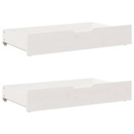 Ladice ispod kreveta 2 kom 95x55x16 cm od borovine, bijela