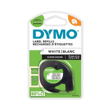 DYMO LetraTag traka 12 mm × 4 m, papirna, bijela (912000)