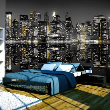 Foto tapeta Gold and silver NYC 300x231