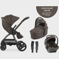 EGG3 Dječja kolica 4u1, čokoladni baršun