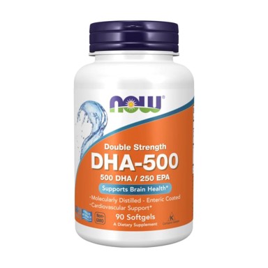 NOW Omega-3 DHA, 500 mg, 90 mekih kapsula