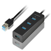AXAGON USB hub HUE-S2BL USB-A-Hub, 4x USB 3.0, vanjsko napajanje - 1,2 m HUE-S2BL