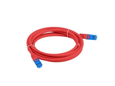 LANBERG Mrežni kabel S/FTP Cat6A, 0.5 m, LSZH, crvena