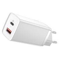 BASEUS Putni punjač, ​​Quick Travel GaN2 Lite, USB-C, 65W, EU, bijeli 