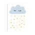 WALLITY Dječja slika Cloud 30x40 cm