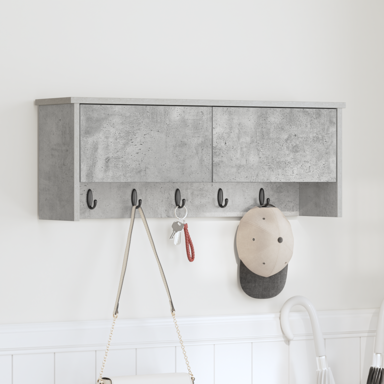 Vješalica za kapute na zidu 80 x 20 x 30 cm, beton siva
