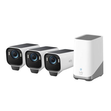 EUFY Sustav eufyCam S3 Pro T88933W1, solarne kamere x3 + HomeBase 3