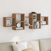 Zidna polica 129x18x42 cm, drvena, artisan hrast, boja hrasta