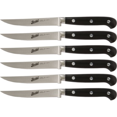BERKEL Set nazubljenih noževa za steak Adhoc Glossy Black 6-dijelni, crni