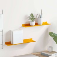 Polica, zidna, žuta , 40 x 9 x 2,5 cm, 2 kom