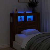 LED uzglavlje boja smeđeg hrasta 100x18,5x103,5 cm drveni