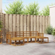 Set vanjskih sofa 6-dijelni, konstruirano drvo, prirodni