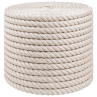 TOSSA Uže od jute 10, bijelo
