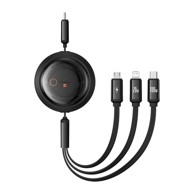 BASEUS Kabel Free2Draw, 3u1, USB-C na USB-C/Lightning/Micro, 100W, 1, 1m