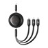 BASEUS Kabel Free2Draw, 3u1, USB-C na USB-C/Lightning/Micro, 100W, 1, 1m