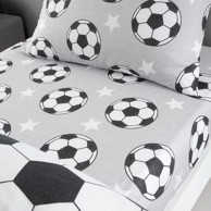 CATHERINE LANSFIELD Flanelska dječja plahta za krevet za jednu osobu 90x190 cm Football Stars
