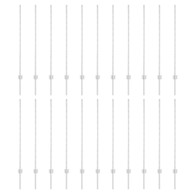 StubZa ogradu 44 kom U-kanal 160 cm čelik, srebrna