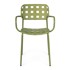 BIZZOTTO Zelene metalne vrtne stolice u setu 4 kom Clover