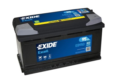 EXIDE Akumulator 95Ah D+ EB950 35,3x17,5x19,0 (800A)