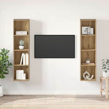 Set TV komoda 2 komada, 37 x 37 x 142.5 cm, smeđa