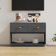 TV ormarić sivi 90x40x60 cm od masivne borovine