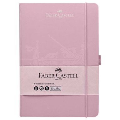 FABER-CASTELL Notes 14,5 × 21 cm, karo, 96 listova, 100 g, s gumicom, rozi (10027826)