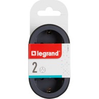 LEGRAND Strujni razdjelnik 2-struki, crni