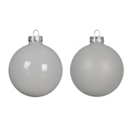 Staklene kuglice 8cm, 4 kom bijele