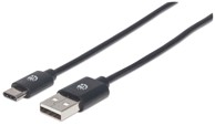 MANHATTAN Kabel USB 2.0, USB-A (M) na USB-C (M), 3m