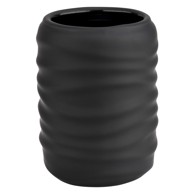 WENKO Crna keramička čaša za četkice za zube Illana 