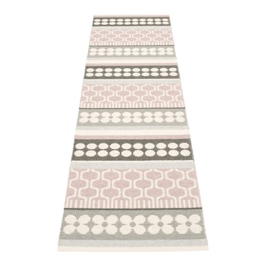 PAPPELINA Unutarnja i vanjska staza Asta Pale Rose 70x270 cm, svijetlo ružičasta/siva