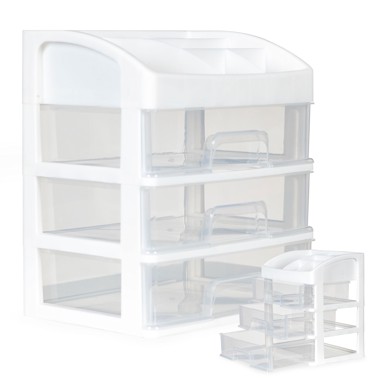 MODERNHOME Funkcionalni organizator s ladicama bijeli