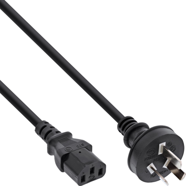 INLINE Kabel za napajanje B-16652F, utikač tip I-C13, 1,8 m, crna