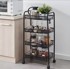 MODERNHOME Polica, 4 razine, metal, crna