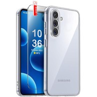 Maskica za Samsung Galaxy A36 5G, debljine 2 mm, sa zaštitnim staklom, prozirna