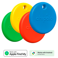 CHIPOLO Bluetooth lokator Pop, crveni/plavi/žuti/zeleni, 4 kom CH043