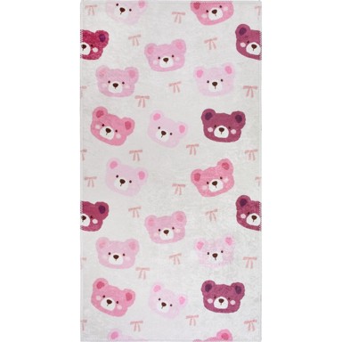 VITAUS Ružičasti/boje slonovače periv dječji tepih 160x230 cm Cute Teddies Pink