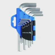 HOGERT Set ključeva, 9 kom., imbus-hex, 1.5-10 mm, CrV, HT1W802