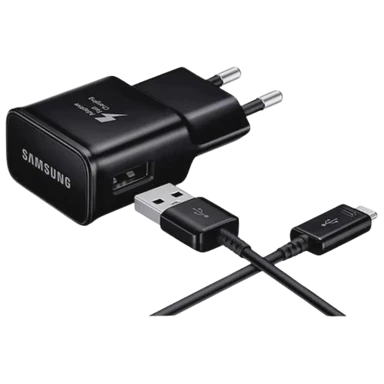 SAMSUNG Punjač USB Quick Charger EP-TA20EBEUGWW, + Micro-USB kabel, crni