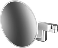 Emco evo LED brijaće i kozmetičko ogledalo, okruglo, 20,9 cm, krom, 3x povećanje