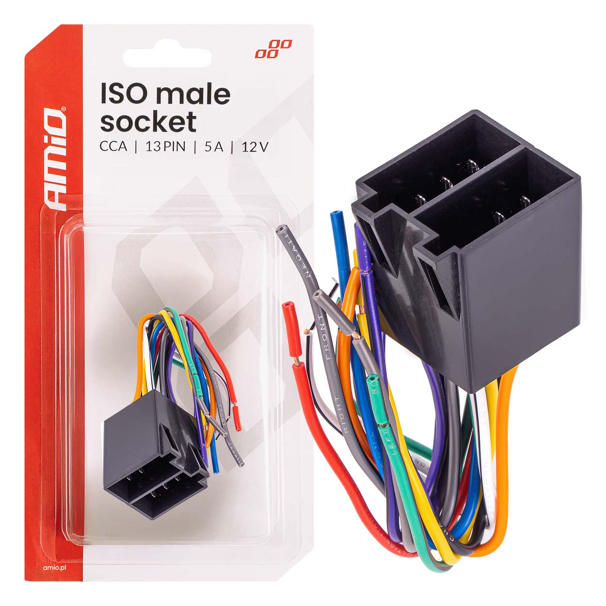 AMIO Konektor ISO CCA 13PIN 04445, crna | Koreqt.hr