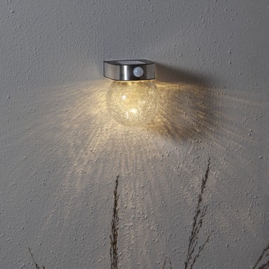 STAR TRADING Vanjska zidna LED solarna svjetiljka Glory, visina 14,5 cm