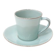 COSTA NOVA Tirkizna kamena šalica i tanjurić Esme, 190 ml