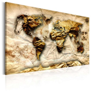 Slika Map Leonardo da Vinci inspiration 120x80